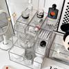 Acrylic Transparent Desktop Cosmetic Organizer Bathroom Jar Makeup Storage Box Set Drawer Large Dust-proof Cotton Swab Organizer