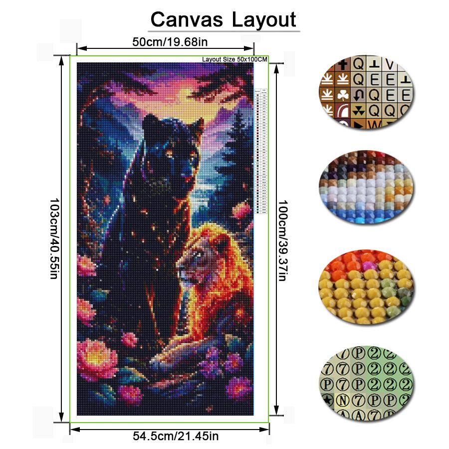 Leopard Lion Dragon Large Size Diamond Painting New Collection Wild Animals Diy Full Square Round Drill Rhinestone Embroidery Mosaic Cross Stitch Kits