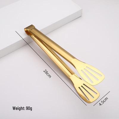 Zhishi Gold Medium Multi-Purpose Food Tongs Set