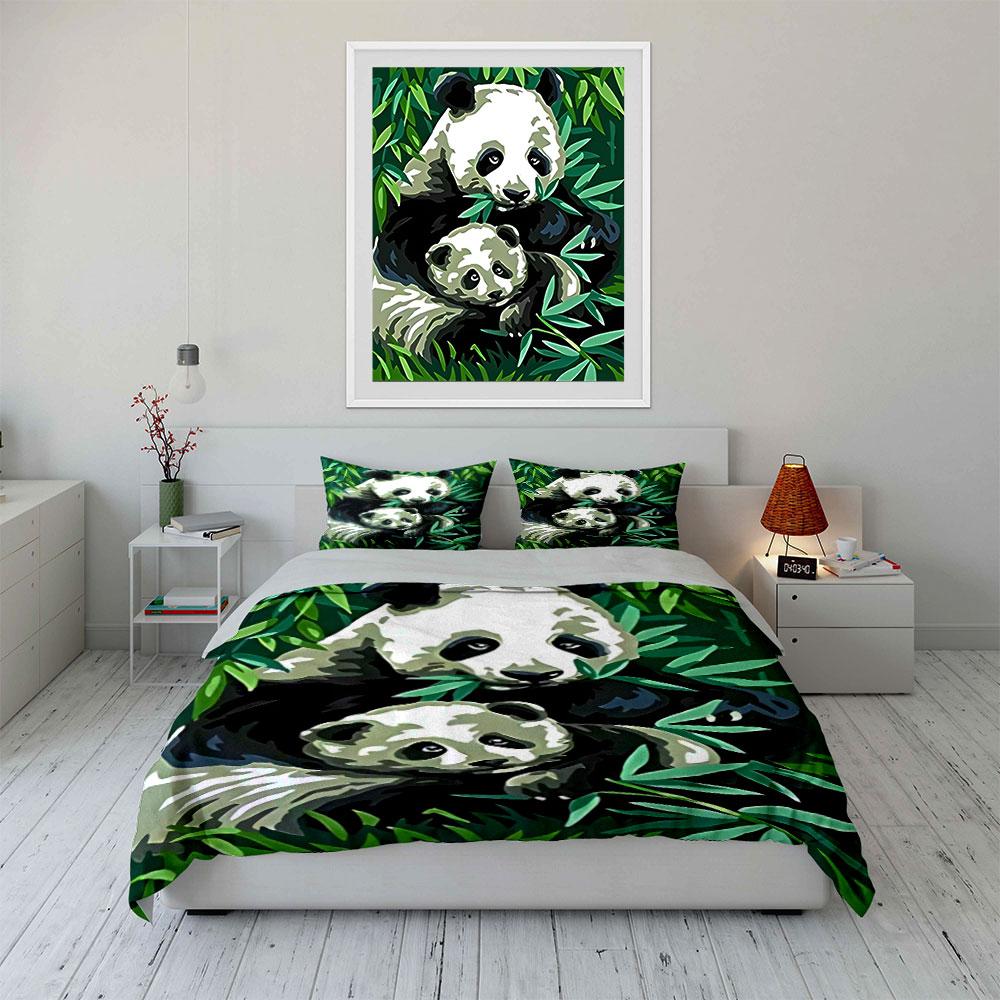 Pandas Surrounded by Bamboo. Bedding Sets Duvet Cover Sets Duvet Covers Pillowcases(1*Duvet Cover 2*Pillowcases Without Duvet Insert)