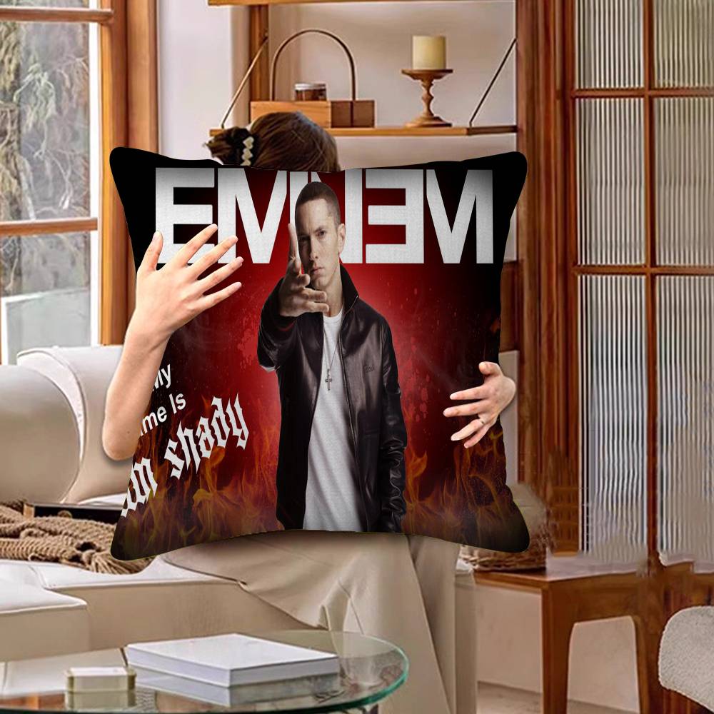 Famous Rapper E-Eminem Vintage Cushion Cover Polyester Sofa Cushions Decorative Throw Pillows Home Decoration Pillowcover