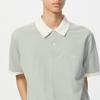 Uniqlo X JW Anderson Collaboration SS25 Striped Design Logo Embroidered Short Sleeve Polo Shirt Unisex Polo Shirts Green 477678-53