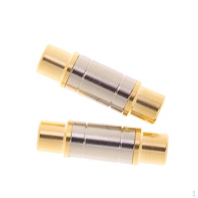 2 Stück Gold Cinch Phono Buchse auf Stecker Audio Kupplungsadapter