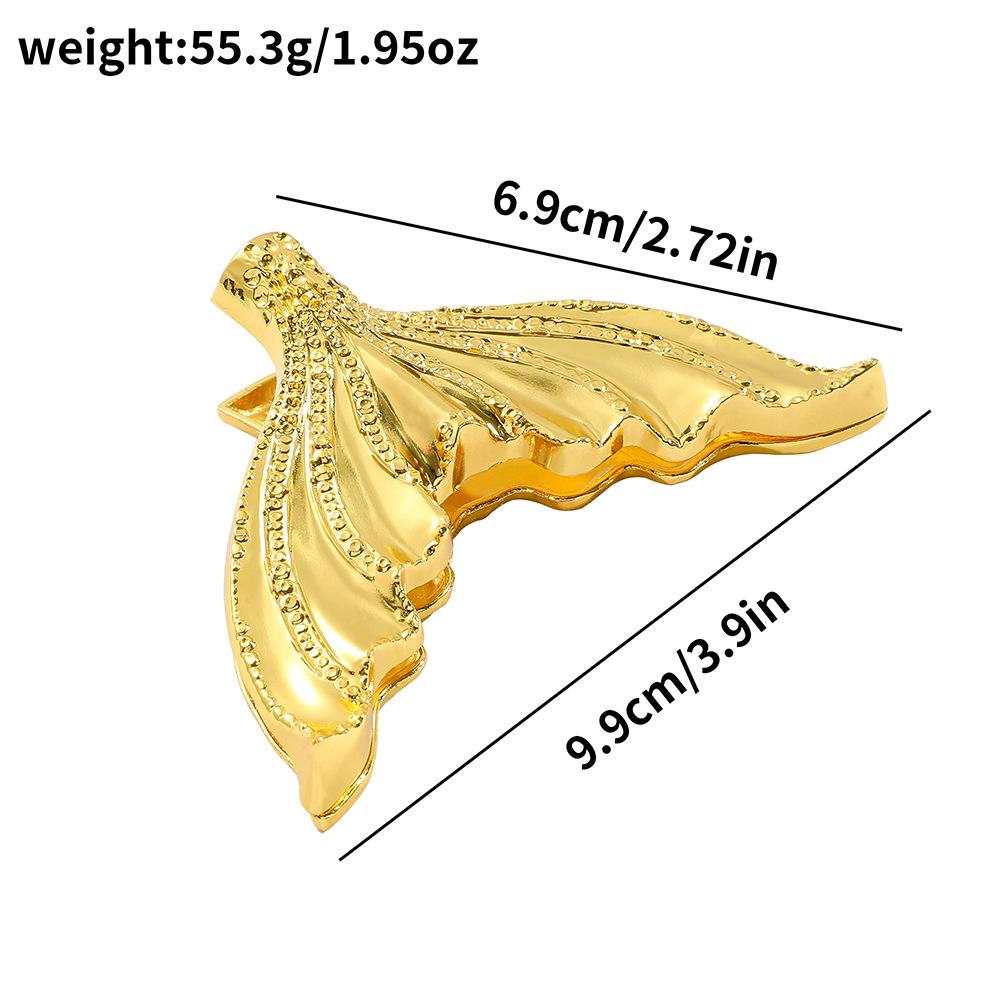 Vintage Mermaid Tail Shape Long Tail Clip Student Stationery Handclip Creative DIY Journal Student Supplies Stationery