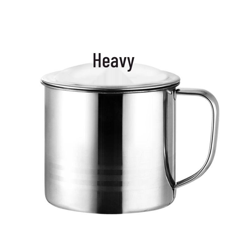 Large Capacity Stainless Steel Mug with Lid - Durable, Drop-Proof, Ideal for Kindergarten & Construction Site, Perfect for Cold Water & Tea.