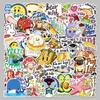 50PCS Cute Cartoon English Pun Stickers for Laptops, Tablets, and Phone Cases