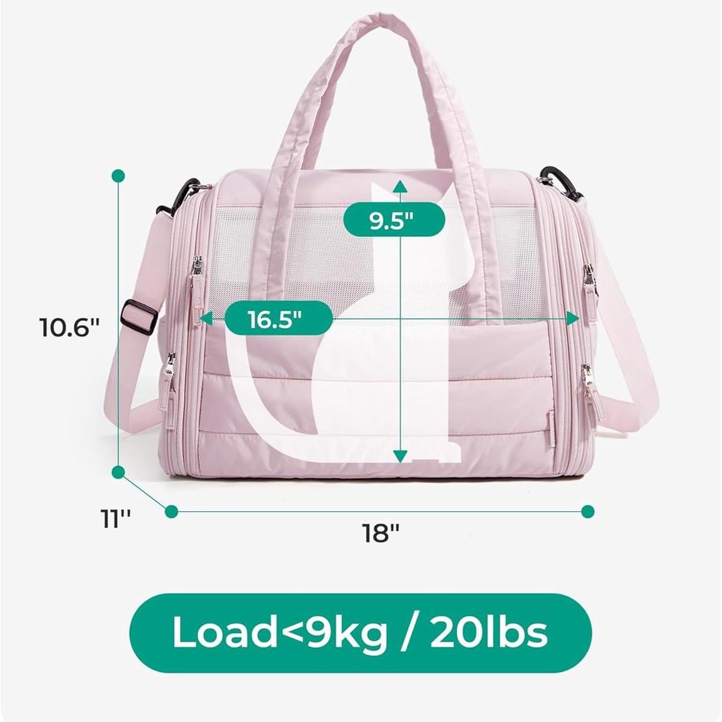 Borsa Trasportino Morbida Pieghevole Traspirante per Gatti Cani Borsa da Viaggio Portatile Borsa a Mano per Gatti Cani Piccoli Passeggiate all'Aperto Escursionismo