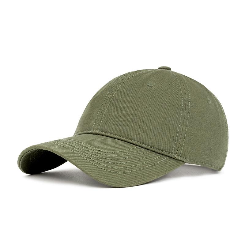 Outdoor Cotton Baseball Cap Men's Spring Summer Soft Top Big Head Cap Women Sunshade Cap
