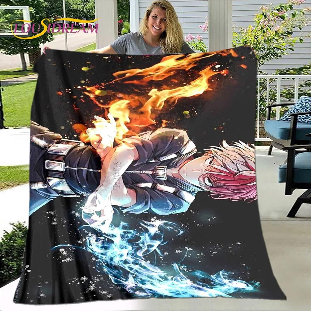 My Hero Academia Anime Cartoon Weiche Plüschdecke, Flanelldecke, Überwurfdecke für Wohnzimmer, Schlafzimmer, Bett, Sofa, Picknick-Abdeckung
