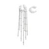 Ingemark 2Pcs Boho Round Imitation Pearl Earrings Women Elegant Exquisite Silver Color Tassel No Piercing Ear Clip New Jewelry
