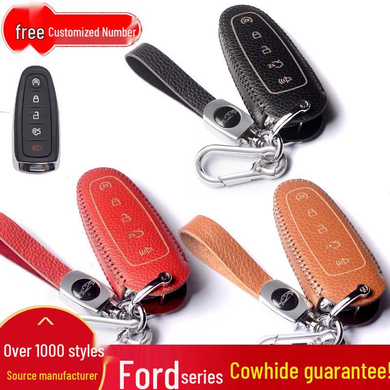 Genuine Leather Key Cover for Ford Edge/Explorer