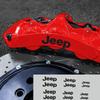 6Pcs Car Brake Caliper Sticker Decals for Jeep Renegade Wrangler JK JL Grand Cherokee Auto Wheel Rim Exterior Decor Accessories AJY1