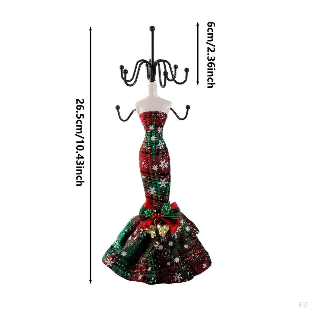 Christmas Jewelry Display Stand Earring Holder Bracelets Rack for Countertop