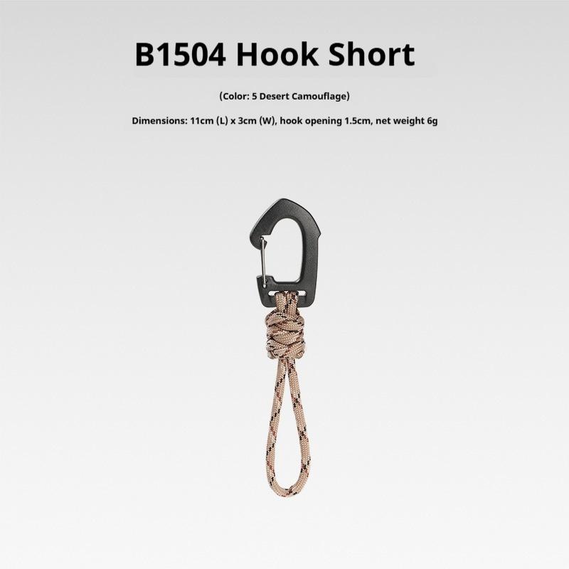 Multifunktionaler Dreieck-Karabiner 7-Strängiges Anti-Lost Schlüsselband Handgelenk-Haken 1,5 cm max. Öffnung für Outdoor-Camping Taschenlampe Schlüssel