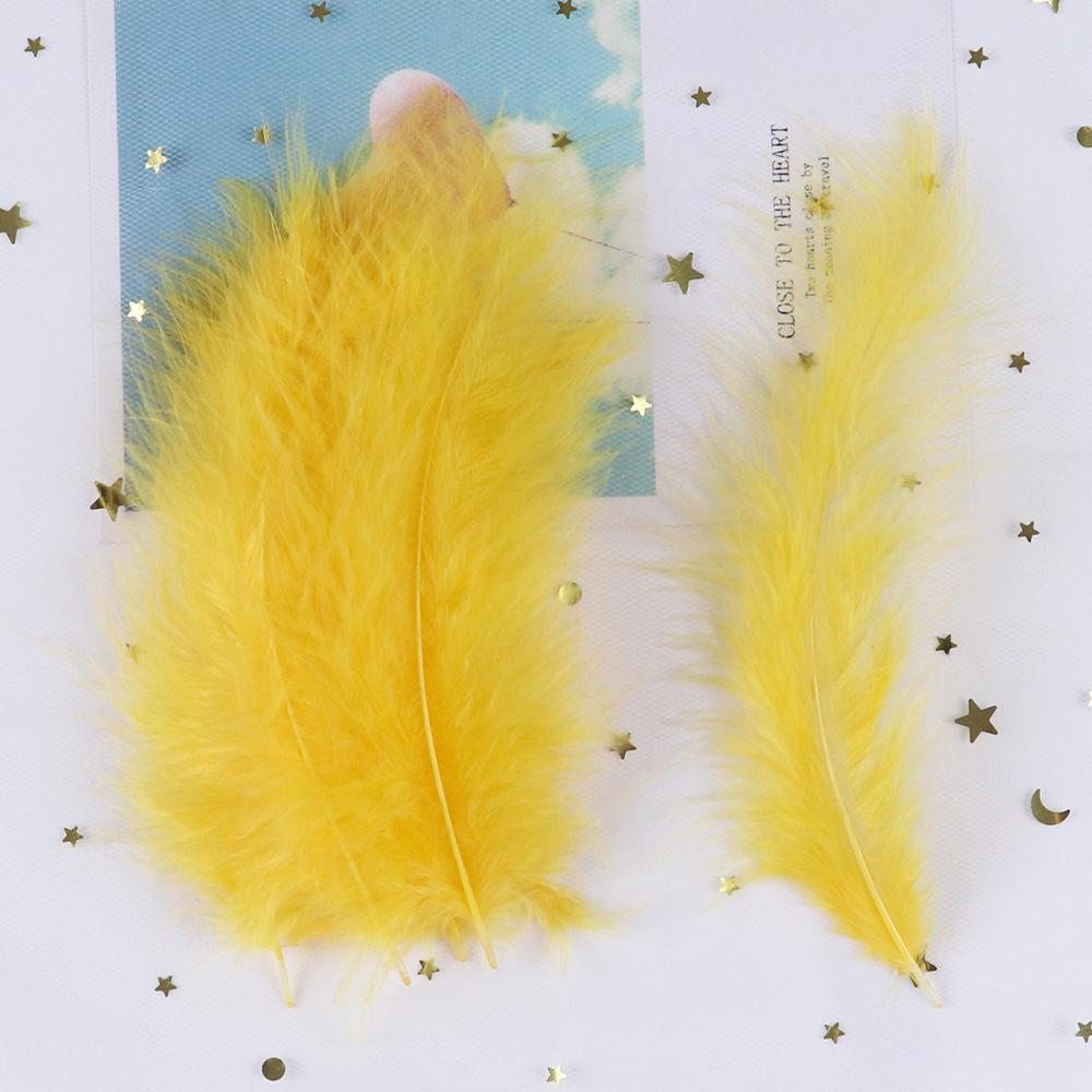 50 PCS Turkey Marabou Feathers 10-15CM Fluffy Decorative Feather for DIY Wedding Dress Jewelry Decoration Accessories Plumes