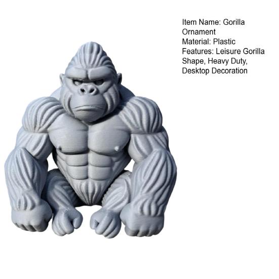 Leisure Gorilla Statue Desk Guardian Orangutan Figurine Home Office Desktop Decoration Plastic Simulation Animal Ornament Christmas Gift