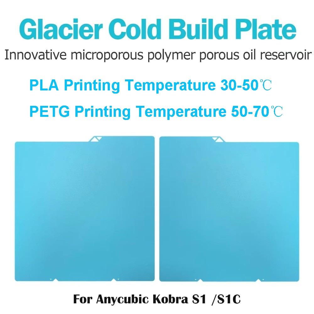 1 Stück doppelseitige Kaltbauplatte für Bambu Lab X1C/X1E/P1P/P1S/A1/P2S/X2D Anycubic Kobra S1/S1C
