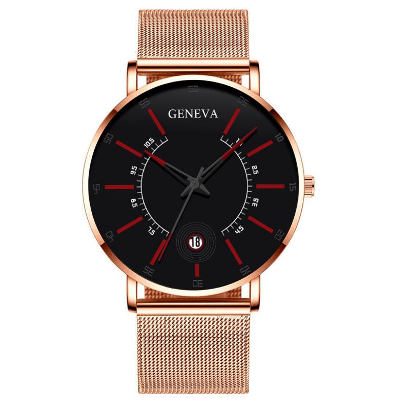 Fashion Business Watch Web Strap Men's Watch Stainless Steel watch Quartz watch New creative calendar watch