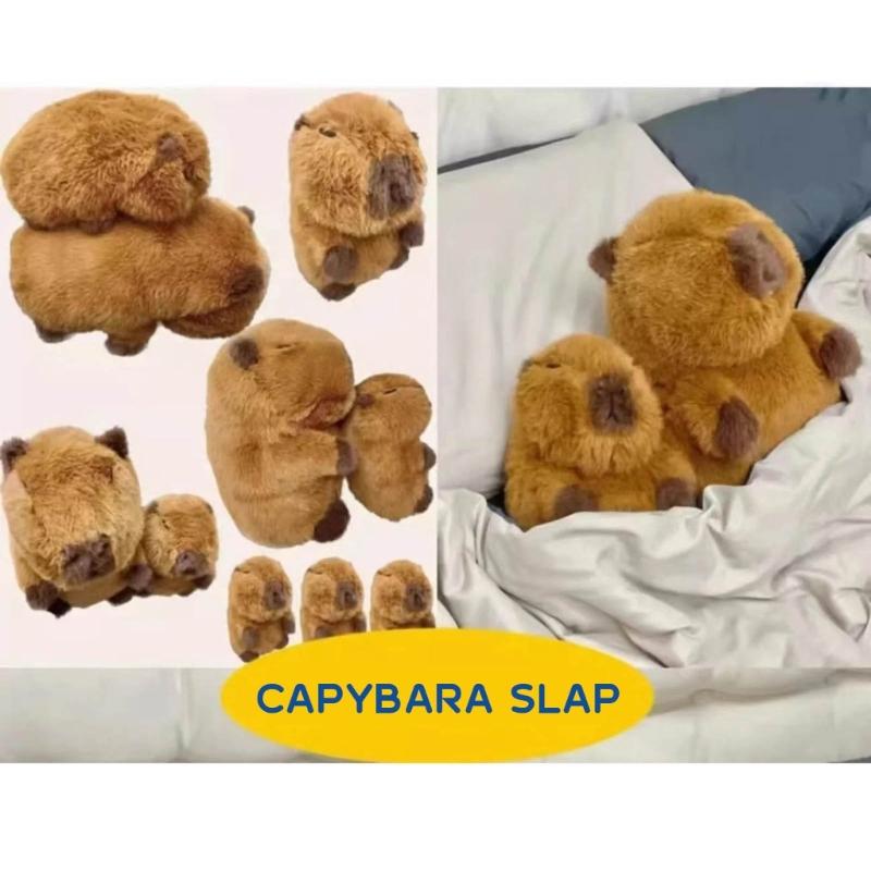 Adorable Capybara Plush Doll Soft Stuffed Animals Slap Bracelet for Kids Collectors Capybara Wristband Kids Toy Party
