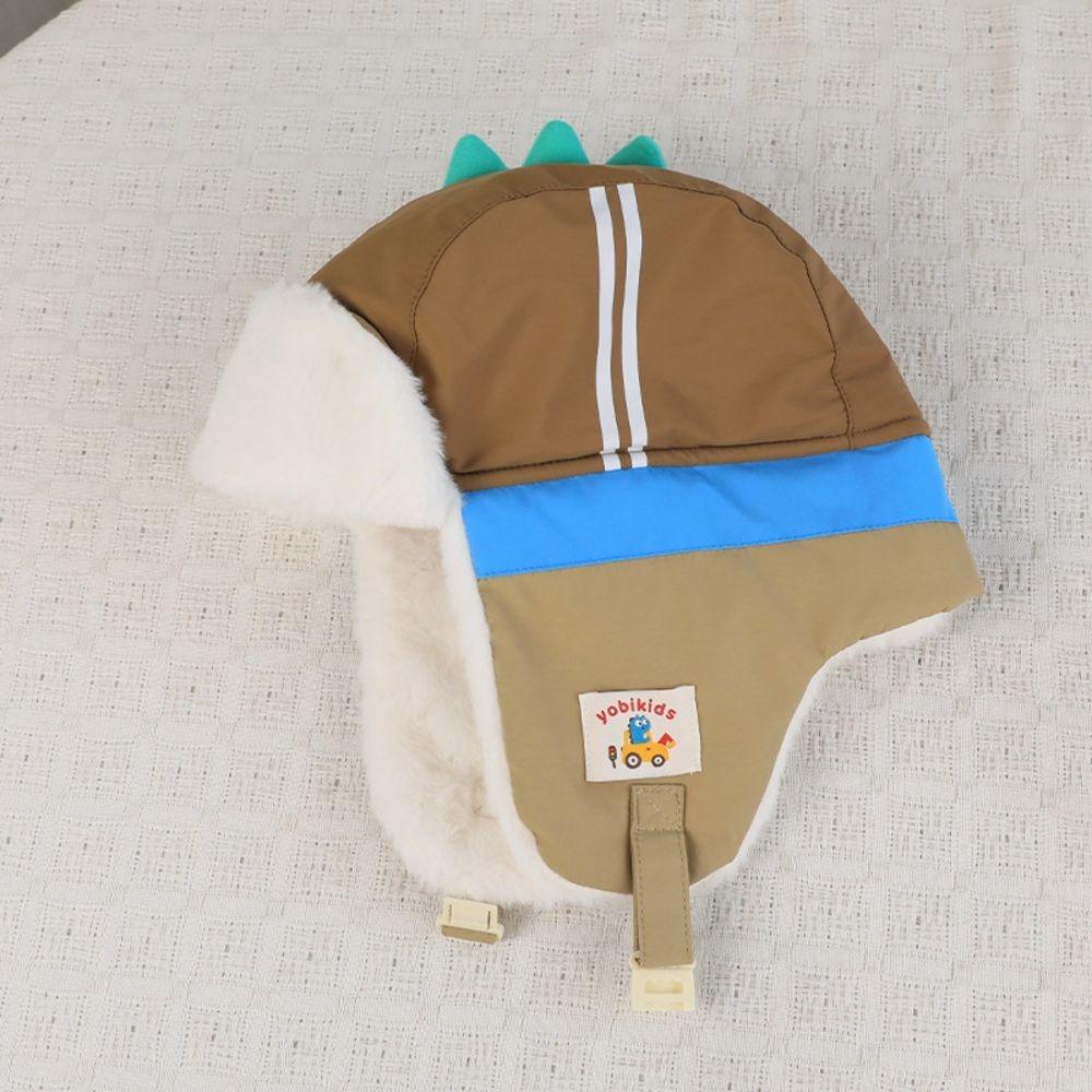 Ear Protection Dinosaur Winter Hat Thick Kids Earflap Hat Cute Cartoon Trapper Hat Outdoor Play