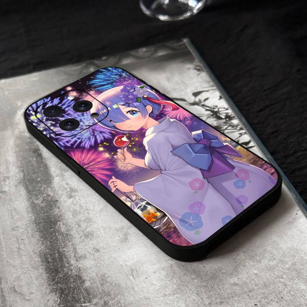 ReZero Rem Phone Case Silicone Soft For IPhone 17 Air 16 15 14 13 12 11 Plus Pro Max Plus