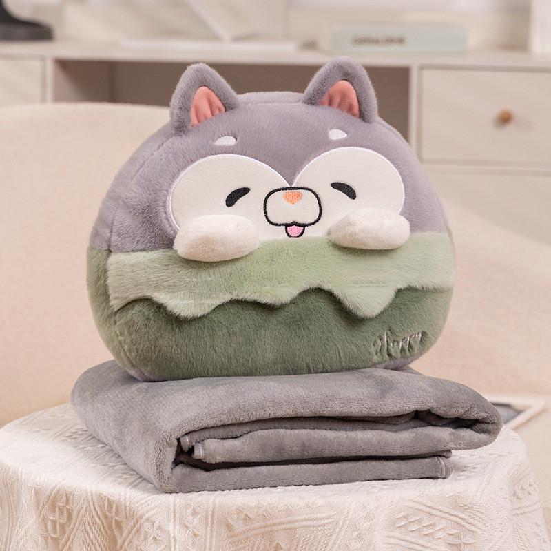 Plush Pillow Anime With Removable Blanket For Home Office Couch Gift Cushion