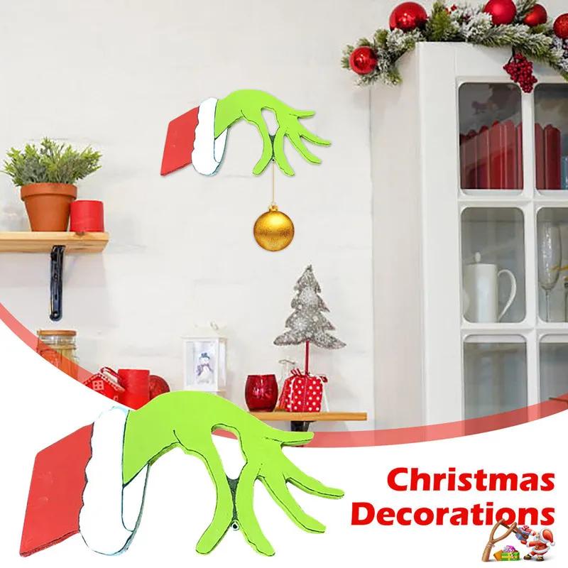 Christmas Home Decoration Thief Hand Cut Out Thanksgiving Interior Decoration Window Fireplace Christmas Thief Decorations