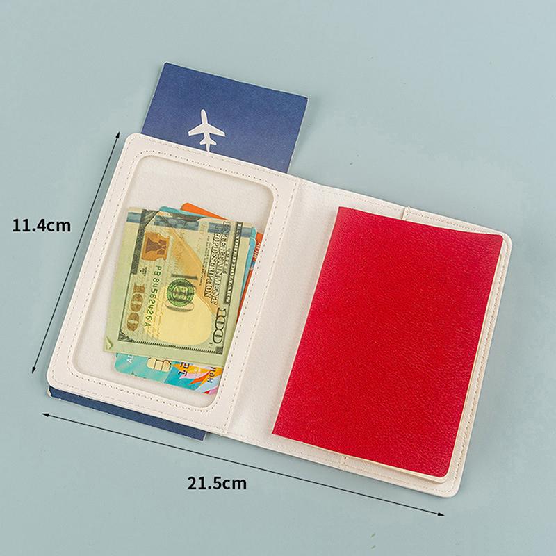 Reise PU Lær Reise Pass Beskyttelsesdeksel Passveske Holder for Forretningsbillett Passholder Etui Reisetilbehør
