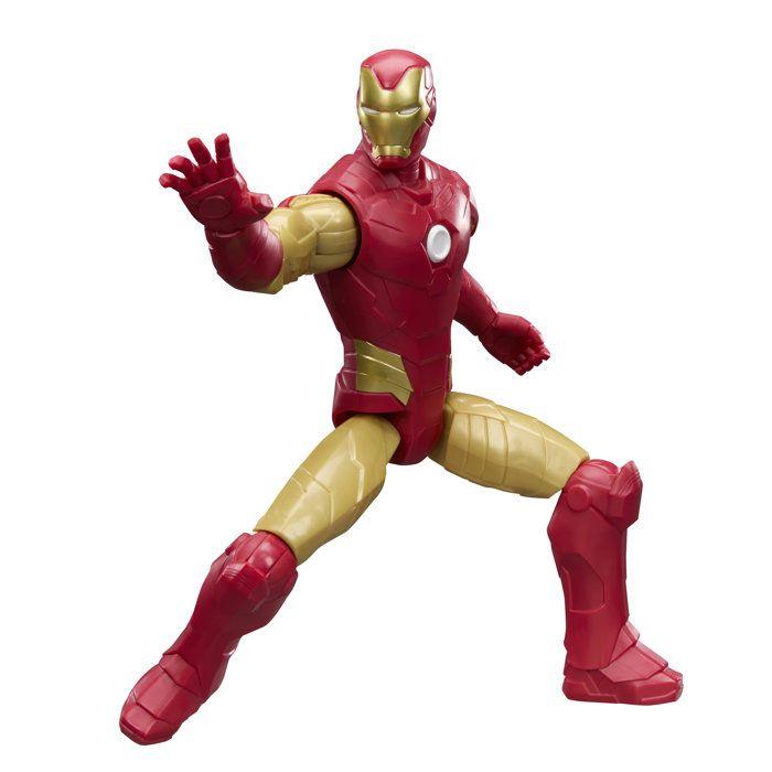 Figurine Iron Man 30 cm, Titan Series, 11 points d'articulation, jouets de super-héros pour enfants, Marvel Avengers, dès 4 ans