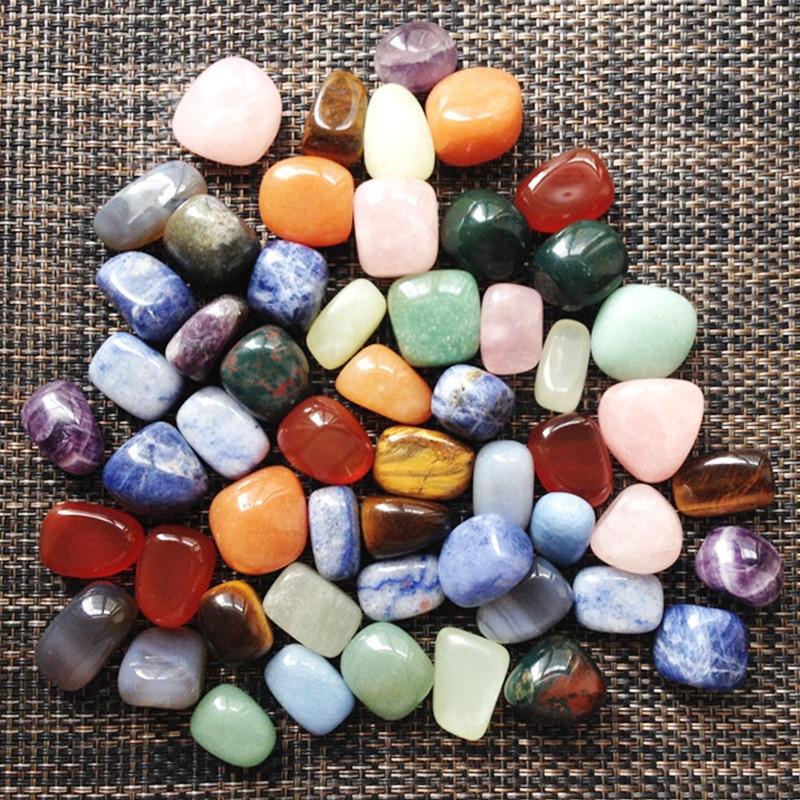 5pcs  Bulk  Mixed Natural Assorted Tumbled Stones Crystal Healing Reiki 10-25mm  MIX  COLOR