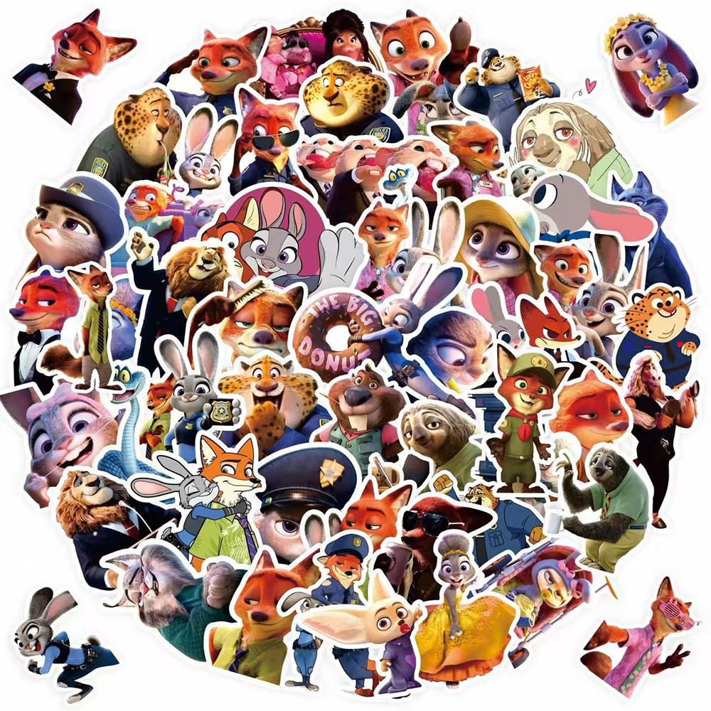 56pcs KPOP Demon Hunter Derpy Tiger Idol Movie Animes Cartoon Graffiti Stickers Phone Guitar Laptop Notebook Suitcase Cup Decals