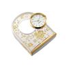 Noritake Table approximately and Rose 1 Gold Clock, 8.5cm high, 6.5cm wide, 2.5cm deep, Gold, piece, Acrylic, MC10/AC-CL
