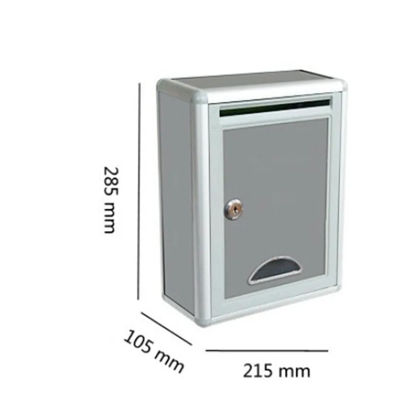 Metal Mailbox Outdoor Security Locking  Suggestion Box Newspaper Mail Letter Post Home Balcony Garden Decor WF