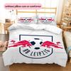 Biancheria da letto con motivo logo RB Leipzig Decorazione per la casa Regalo di compleanno (1 * copripiumino + 2 * federa, senza nucleo)