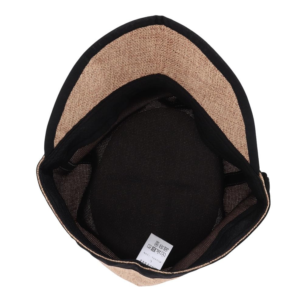 North Hike Removable Chin L [The Face] Cap, Unisex, Straw, Compact, Washable, Strap, Natural,