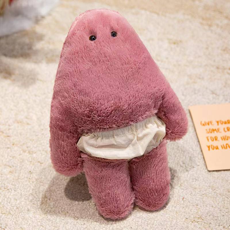 The Latest Cute Monster Doll In Pants Kawaii Stuffed Plush Toy Cartoon Anime Children'S Birthday Holiday Companion Gift