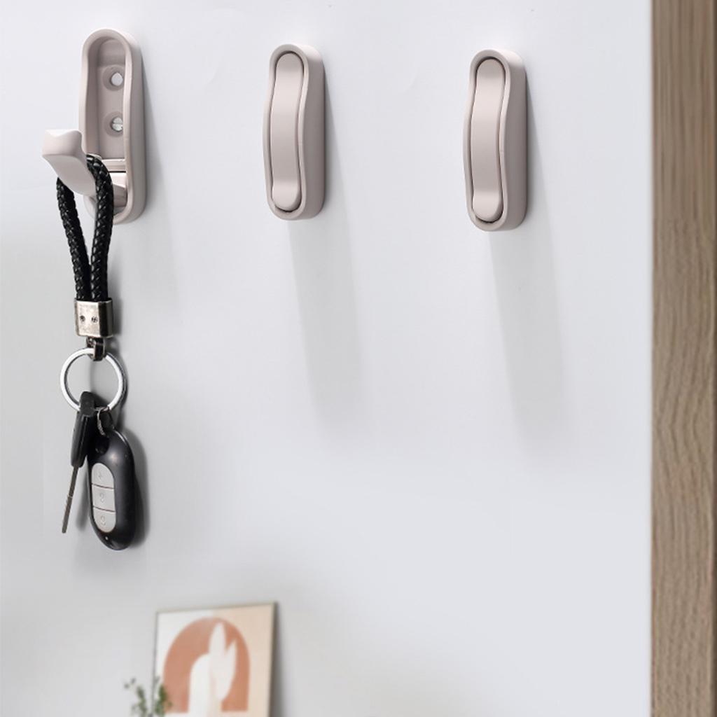 2 Pack Practical Wall Hooks Practical Kirsite Construction 55lb Weight Capacity Foldable Design Space Saving Home Organization