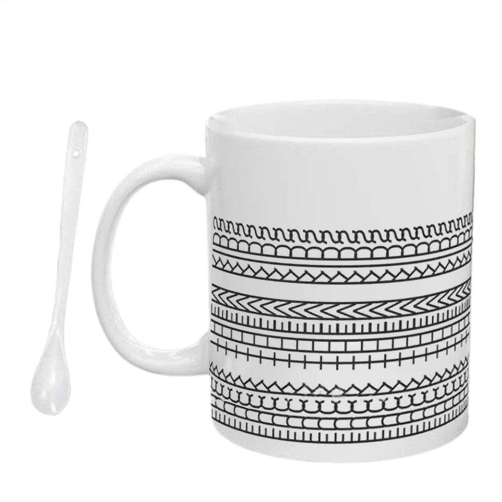 10oz Coffee Mug with Handle Tea Cup Novelty Microwave-Safe Coffee Cup Ceramic Drinking Cup Desktop Ornament for Water Milk Tea