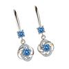 Diamond-studded Creative Earrings Temperament Long Four-leaf