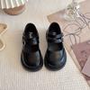 Children's Round-toed Thick-soled Leather Shoes for Summer Retro British Style Korean Cute Japanese Mary Jane Shoes