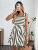 2026 Spring/Summer Women's Striped Tie-Shoulder Camisole Dress