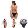 Retro Summer Beach Striped Print Swimwear With Premium Quality Fabric And Timeless Design
