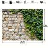 1pc Simple Rock Brick Wall Background, Spring Garden Plant Stone Wall, Green Plant, Natural Photography Background