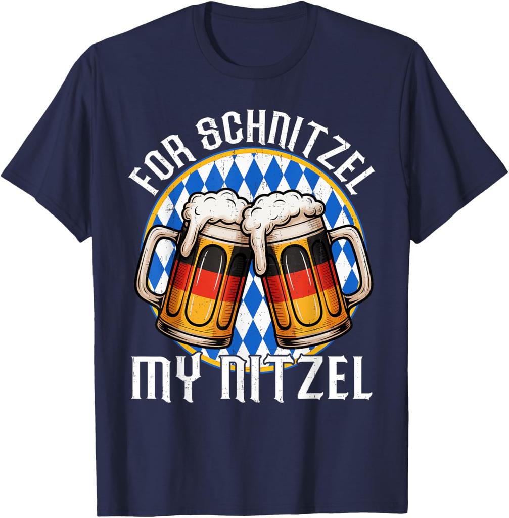 For Schnitzel My Nitzel Beer Mug Oktoberfest Men Women TShirt Summer Fashion Casual Cotton Graphic T Shirts Streetwear Tops Tee