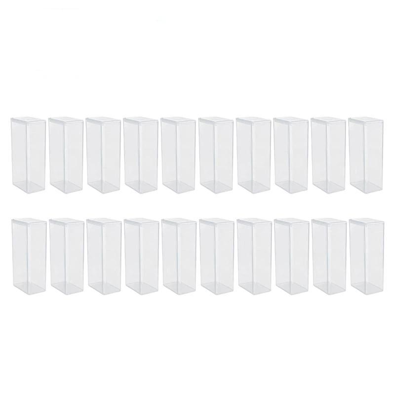 Mini Clear Plastic Storage Box 1/10 Pack Stackable Rectangular Organizer for Jewelry Beads Cosmetic Sample Storage