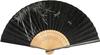 Folding Fabric Ink Painting Large Dragonfly and Bamboo Forest Japanese Large [Hanakanzashi] Men's Fan, Covered, Style, Size, Pattern, Black, Pattern,