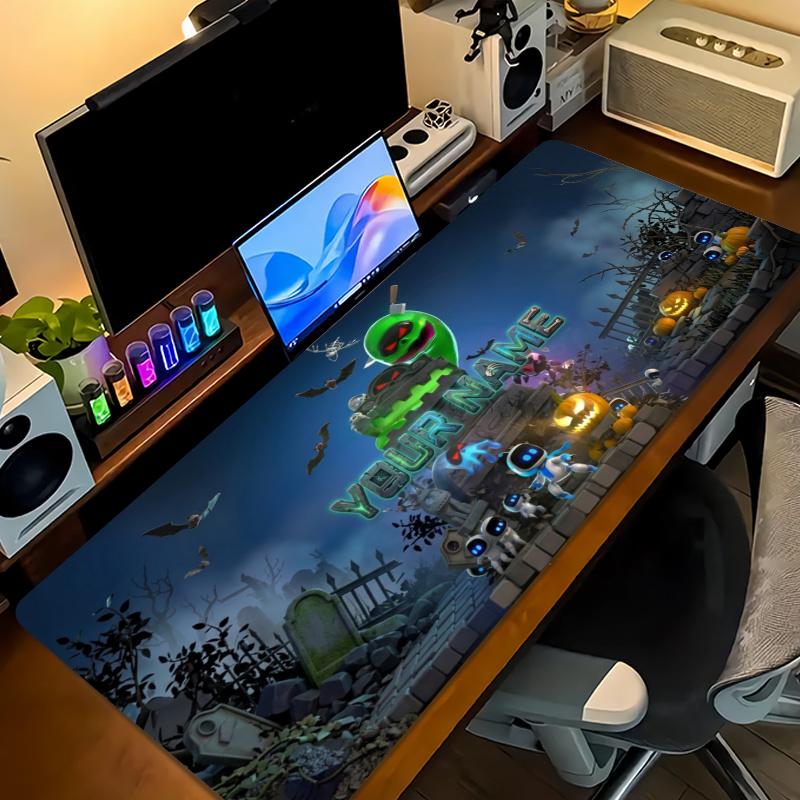 Astro Bot Print Custom Name Large Size Mouse Pad Gaming Table Cushion Nonslip Laptop Tablet Big XXL Mat Mini PC Playmat With Lock edge