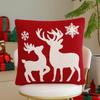 Christmas Elk Snowflake Pillow Sofa Bedside Cushion Embroidered Home Ins Style Pillow European and American