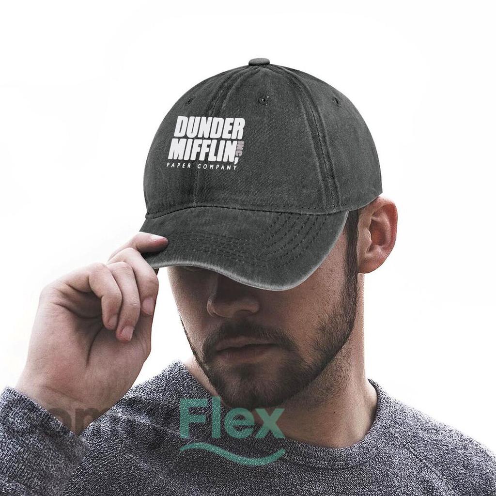 Dunder Mifflin Inc. Logo Fashion Washed Baseball Cap Hat Outdoor Activities