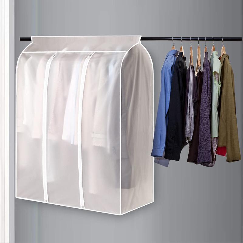 Dust Cover Dress Suit Coat Transparent Storage Bag Case Organizer Wardrobe Dress Clothing Hanging Dust Proof Bag